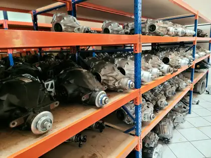 Regalfächer voll mit Differentialen